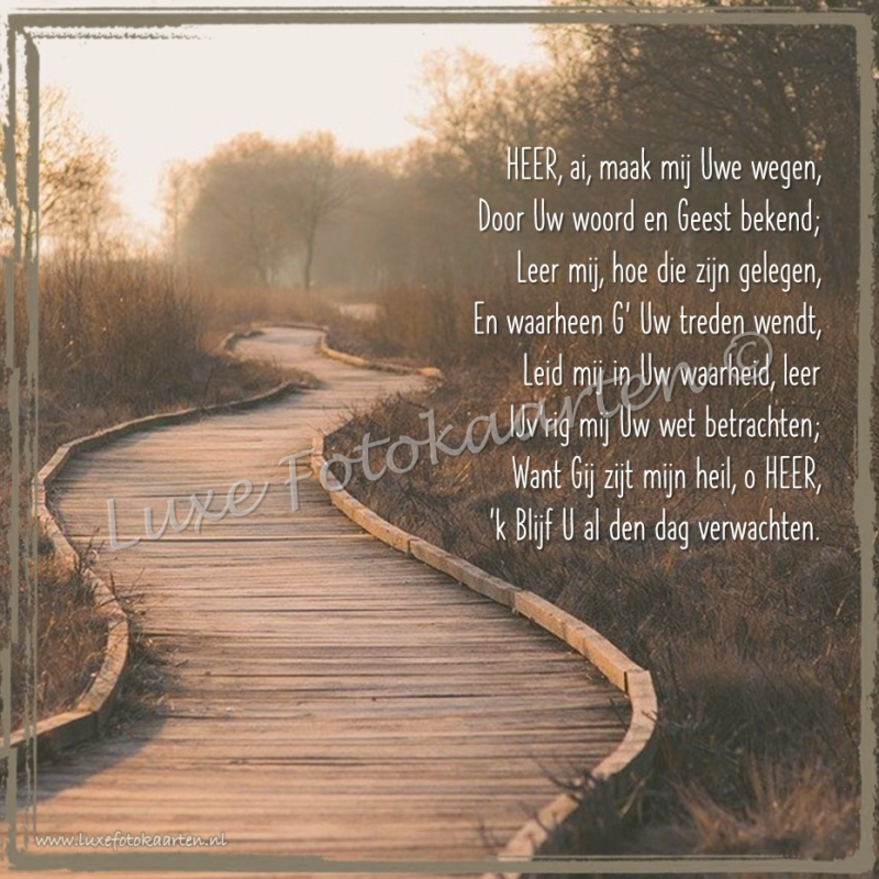 Gedichten - Psalm 25, Heer, ai maak mij Uwe wegen